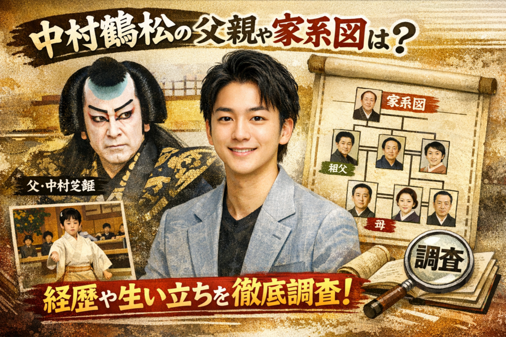 中村鶴松の父親や家系図は?経歴や生い立ちを徹底調査!